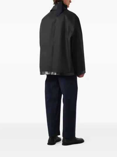 Studio Nicholson X Mackintosh Teviot Buttoned Coat In Black