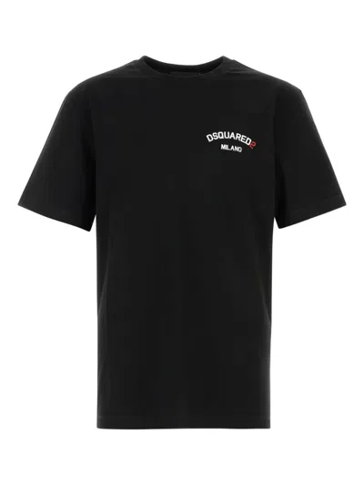 Dsquared2 Dsquared Men Black Cotton T-shirt In Black