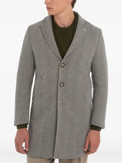 Manuel Ritz Buttoned Coat In Gray
