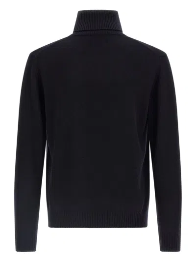 Ballantyne Wool Turtleneck Sweater In Black