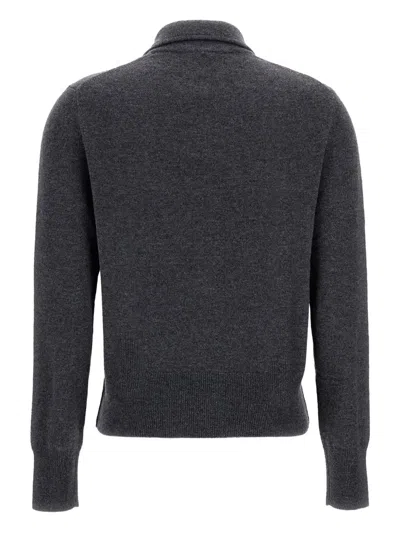 Lisa Yang Button Front Cardigan In Gray