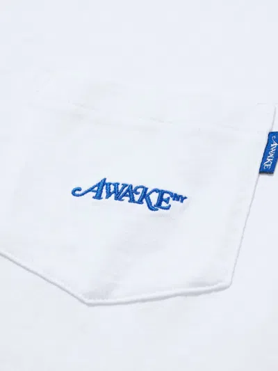 Awake Ny Classic Logo Pocket T-shirt In White