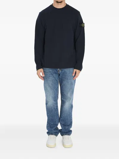 Stone Island Light Rws Pure Wool Regular-fit. Maglione Girocollo In Pura Lana Leggera Rws. Finezza 14. Sweater In Black