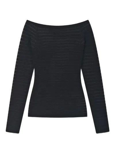 亮面纹理针织上衣