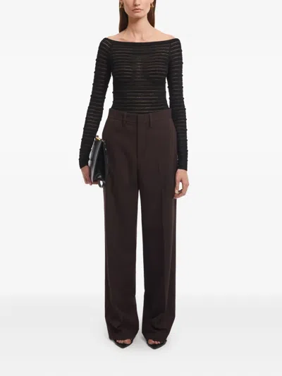 亮面纹理针织上衣