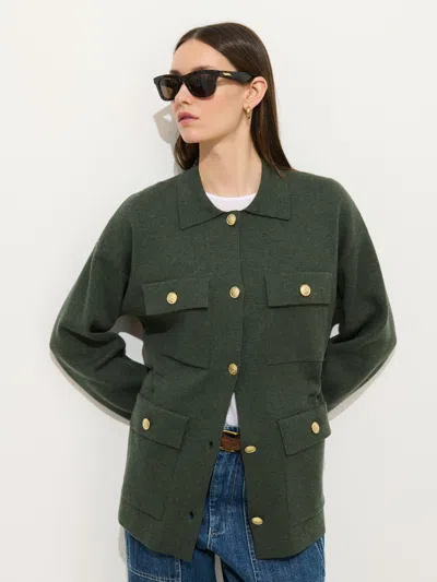 Alex Mill Virginia Sweater Jacket In Green
