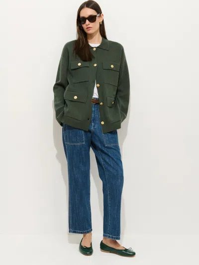 Alex Mill Virginia Sweater Jacket In Green