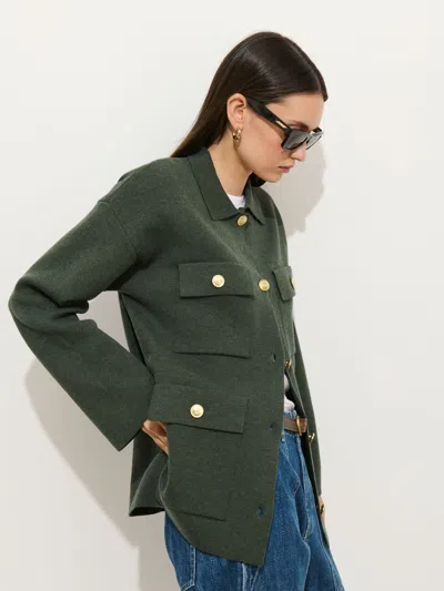 Alex Mill Virginia Sweater Jacket In Green