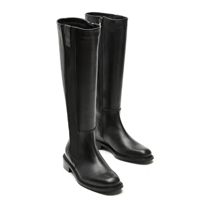 La Canadienne Story Waterproof Knee High Chelsea Boot In Black