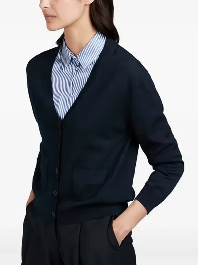 Paul & Shark Wool And Cashmere Cardigan In Blue