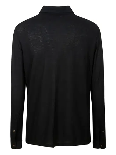 Alpha Industries Long-sleeve Button Polo Shirt In Blue