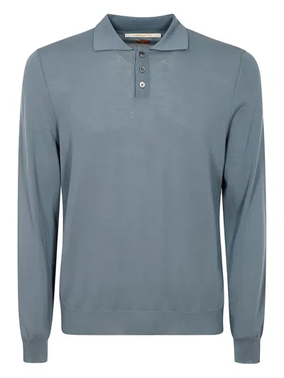 Alpha Industries Long-sleeve Button Polo Shirt In Gray