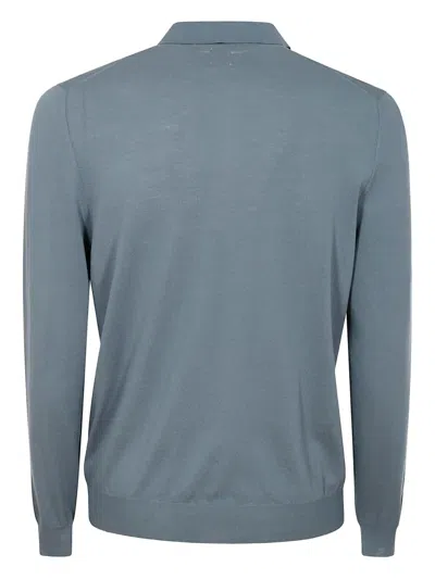 Alpha Industries Long-sleeve Button Polo Shirt In Gray