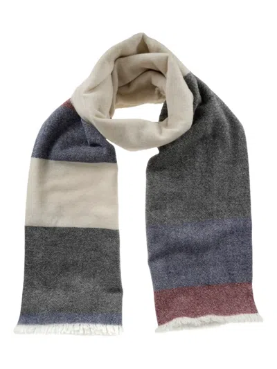 Begg X Co Striped Wool Scarf In Multi