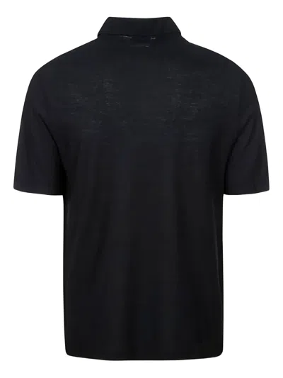 Alpha Industries Short-sleeve Button Polo Shirt In Blue