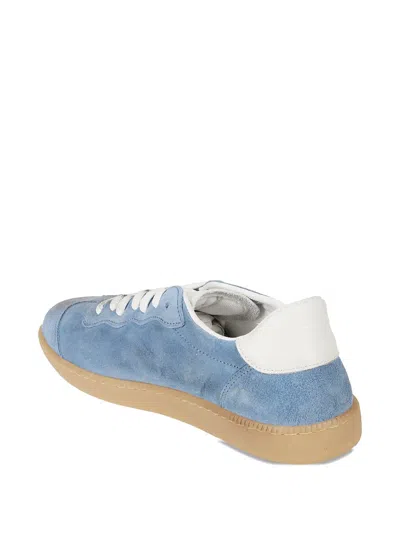 Be980 Logo-detail Suede Sneakers In Blue