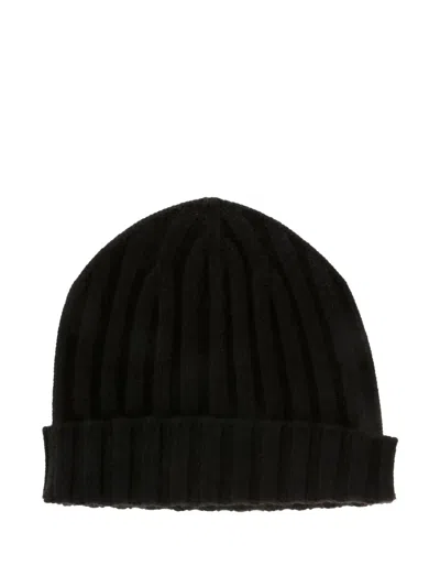 Alpha Industries Ribbed Cashmere Beanie In Black