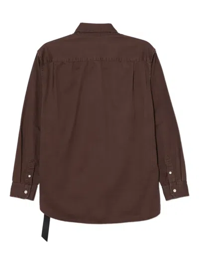 Izzue Logo-patch Shirt In Brown