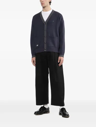 Chocoolate Logo-embossed Cardigan In Blue