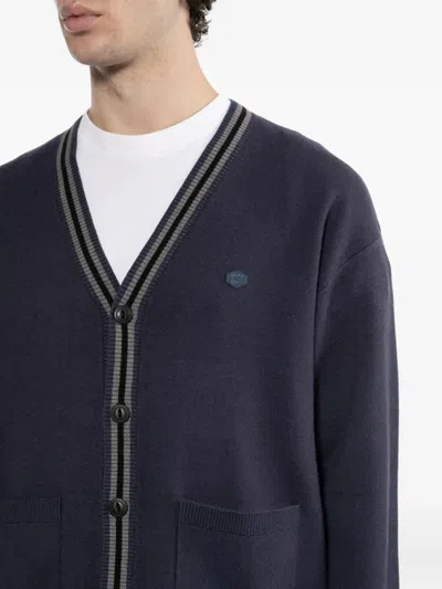 Chocoolate Logo-embossed Cardigan In Blue