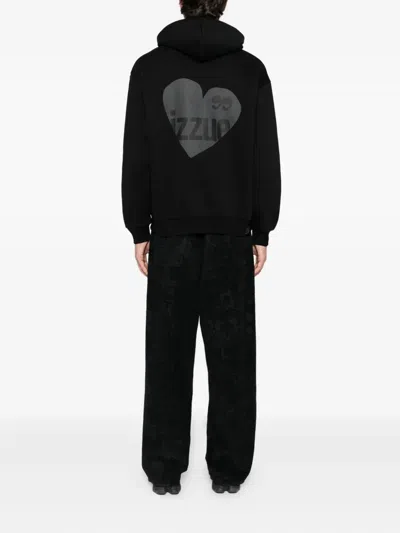 Izzue Logo-embroidered Hoodie In Black