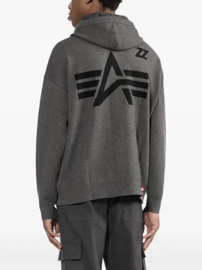 Izzue Logo-patched Hoodie In Gray