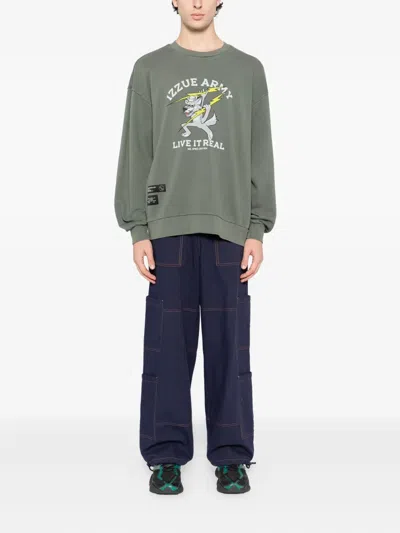 Izzue Graphic-print Sweatshirt In Green