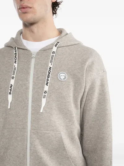 Aape By A Bathing Ape Moonface Hoodie In Gray