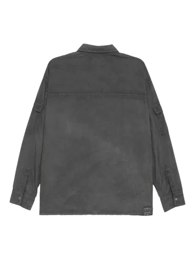 Izzue Double-pockets Long-sleeved Shirt In Gray