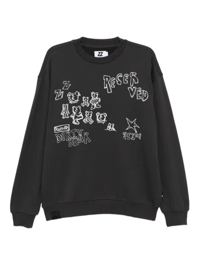 Izzue Print Crew-neck Sweatshirt In Black