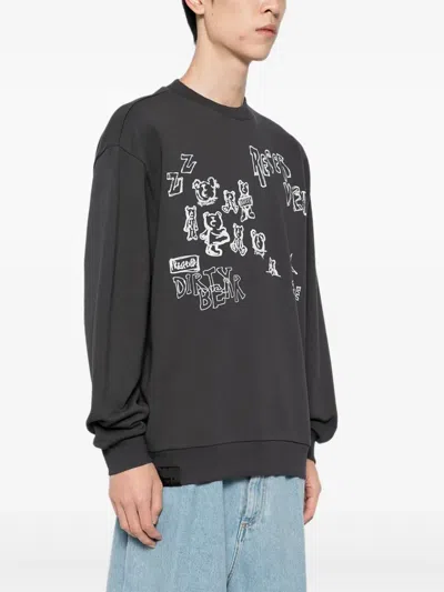 Izzue Print Crew-neck Sweatshirt In Black