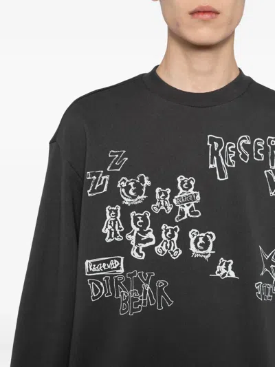 Izzue Print Crew-neck Sweatshirt In Black