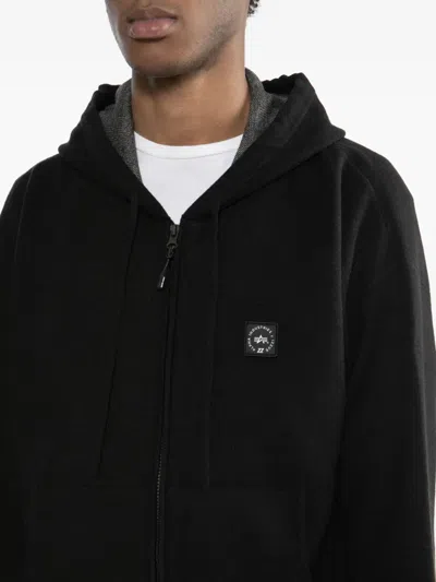 Izzue Logo Knited Hoodie In Black