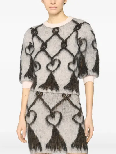 Genny Patterned Sweater In Blue