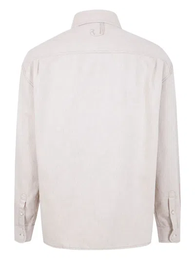 Jacquemus Simon Denim Shirt Long Sleeves In Neutral