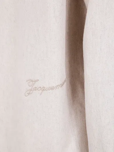 Jacquemus Simon Denim Shirt Long Sleeves In Neutral