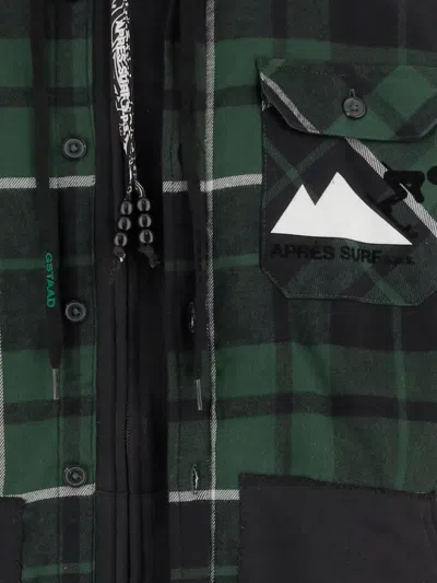 Après Surf Cotton Blend Jacket With Back Print In Green