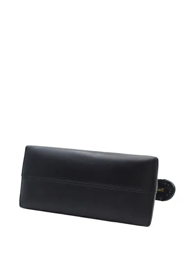 Pre-owned Fendi 2010-2025 Mini Leather By The Way Satchel In Black