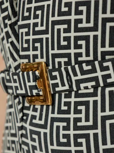 Balmain Geometric-pattern Swimsuit In Multi