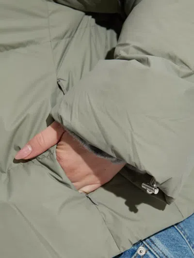 Samsoe & Samsoe Hooded Puffer Jacket In Green