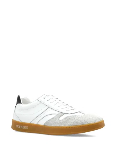 Iceberg Suede-panel Sneakers In White