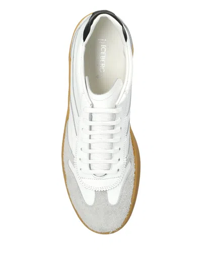 Iceberg Suede-panel Sneakers In White