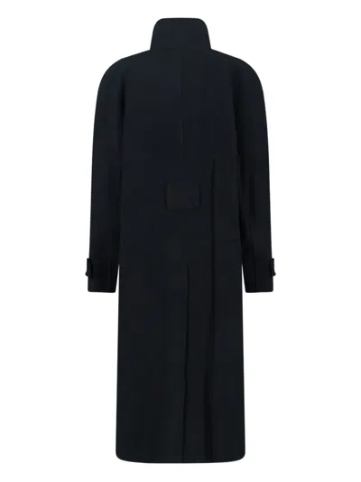 Low Classic Wool Single-breasted Coat In Black