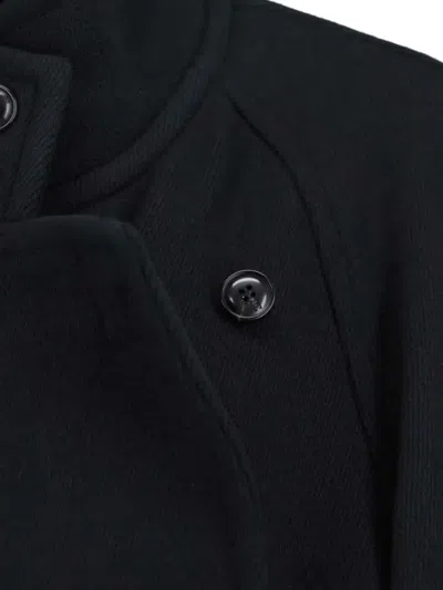 Low Classic Wool Single-breasted Coat In Black