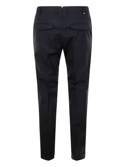 Pt Torino Pleated-cuff Trousers In Blue