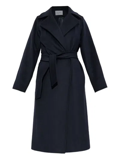 Max Mara Manuela Belted Coat In Blue
