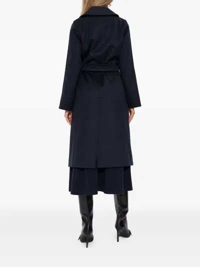 Max Mara Manuela Belted Coat In Blue
