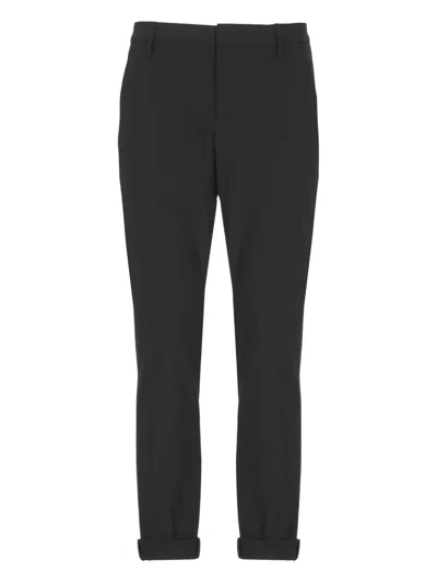 Dondup Button-detail Pants In Black