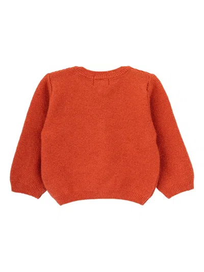 Knot Button Cardigan In White