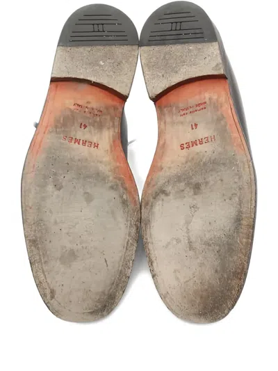 Pre-owned Hermes Leather Loafers In Black